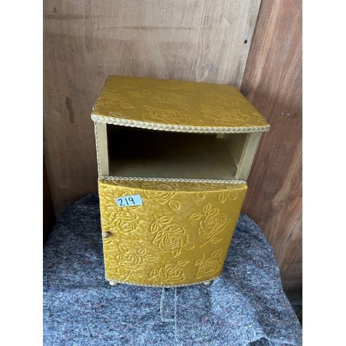 219 - Retro Gold Bedside Cabinet - Viewing section: S12