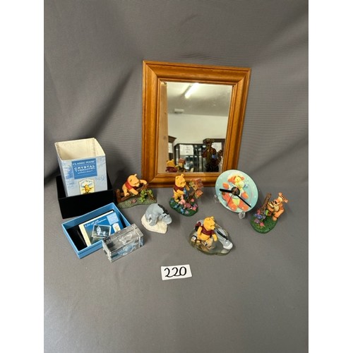 220 - Porcelain Tigger's, Clock, Mirror and Crystal - Viewing section: O27