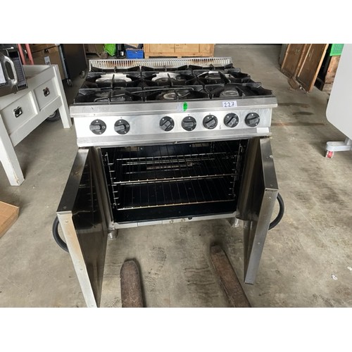 227 - Commercial Stainless Steel Gas Oven/Hob  - Viewing section: Building (if you wish to view this item,... 