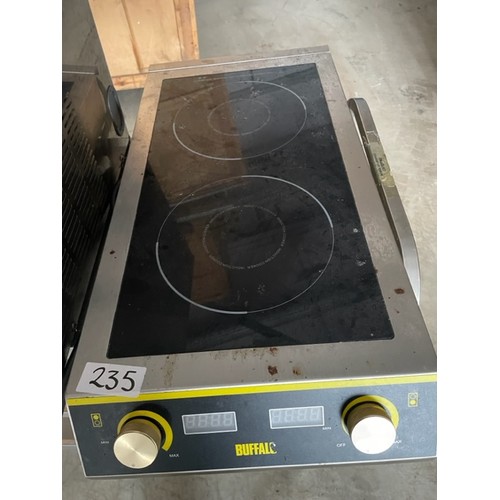 235 - Buffalo Double induction electric hob  - Viewing section: Building (if you wish to view this item, p... 