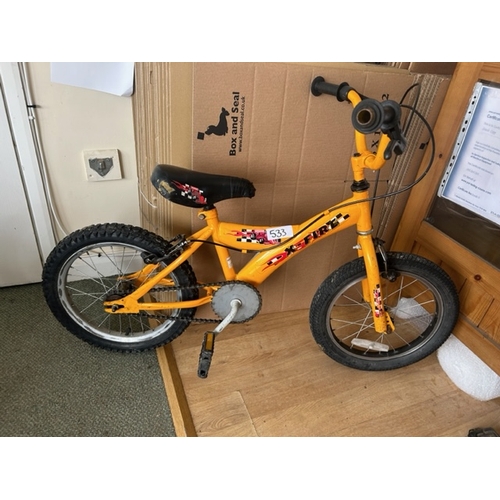 533 - X-Fire 16Inch Wheel Bike (5 - 7 Years) - Viewing section: O29