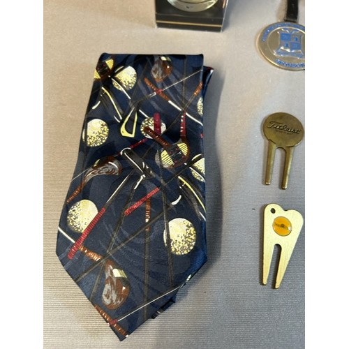 4 - Selection of Golf Memorabilia, Cap/Tie/Markers and More - Viewing section: O3