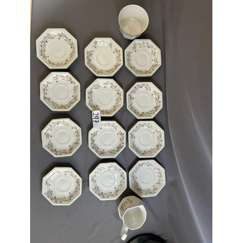 297 - Box of Eternal Beau - 12 x Cups, 12 x Saucers, 1 x Sugar bowl & 1 x Milk Jug - Viewing section: O19