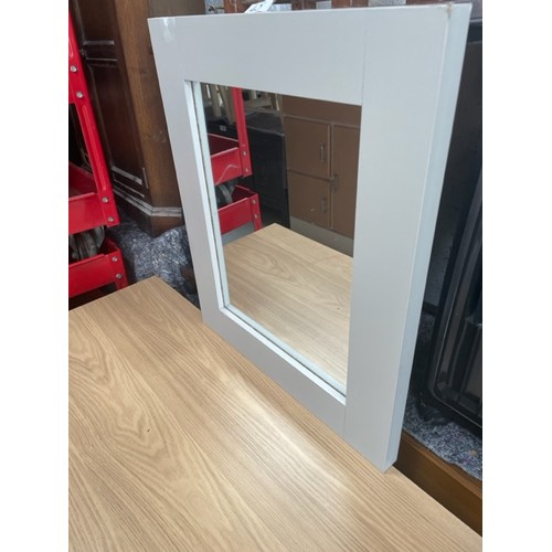 325 - Oak effect and painted dressing table with Mirror - Viewing section: S6