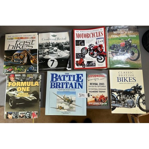 371 - Box of F1, Motor Bike & Airplane Books - Viewing section: O25