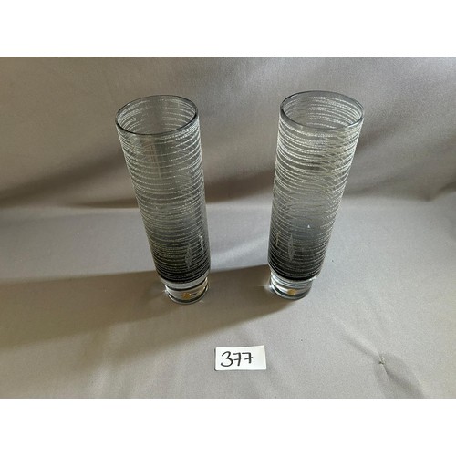 377 - 2 X Grey Swedish Vases - Viewing section: O18