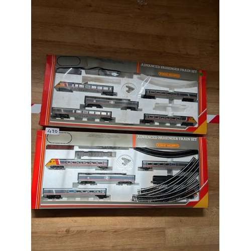 420 - Hornby Advance passenger Train Set x 2  - Viewing section: O24