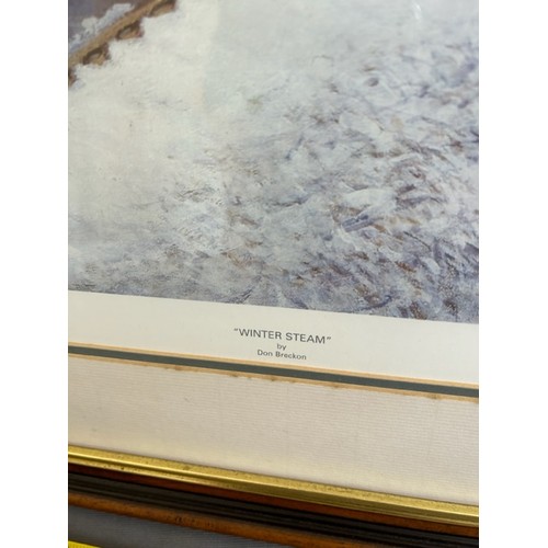 435 - Winter Steam signed print by Don Breckon  - Viewing section: O31