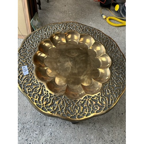 453 - Oriental brass top table  - Viewing section: S1