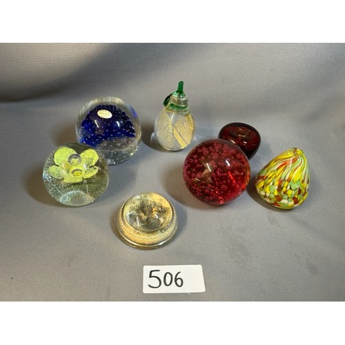 506 - Glass Paperweight, Murano, Cathness, Wedawees + Others  - Viewing Section: O33