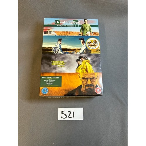 521 - Breaking Bad Series 1 to 4 DVD - sealed - Viewing section: O8