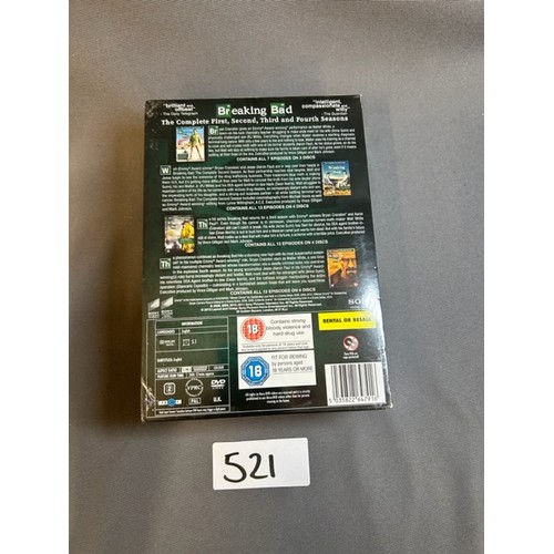 521 - Breaking Bad Series 1 to 4 DVD - sealed - Viewing section: O8