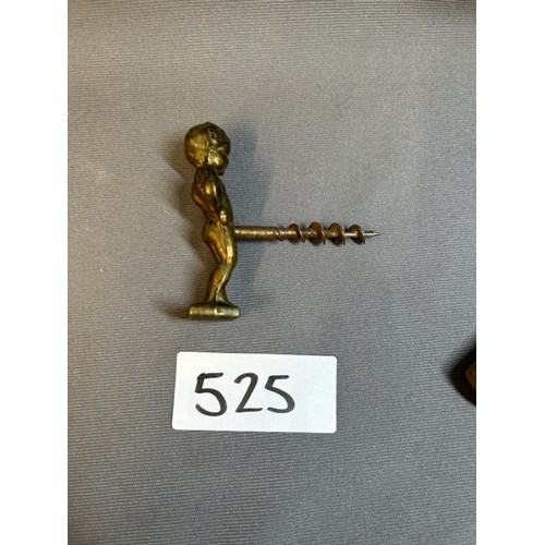 525 - Brass Boy 'Rude Pose' Corkscrew - Viewing section: O1