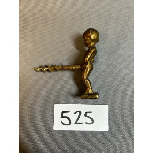 525 - Brass Boy 'Rude Pose' Corkscrew - Viewing section: O1