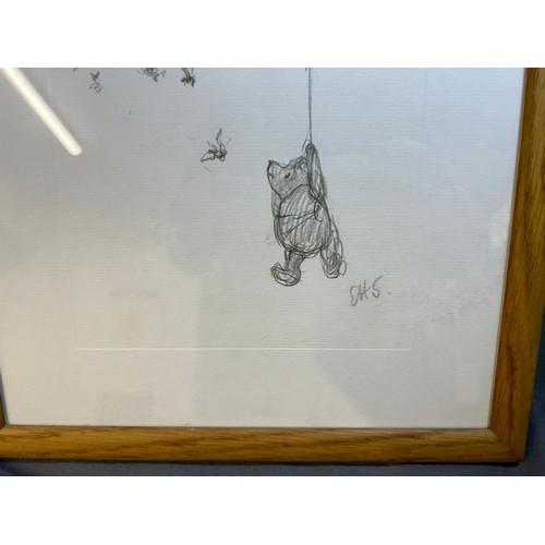 291 - 2 x Winnie the Pooh Drawings - Viewing section: O30