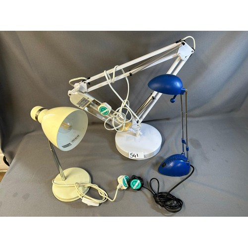 541 - 3 x Modern Desk Lamps - Viewing section: O12