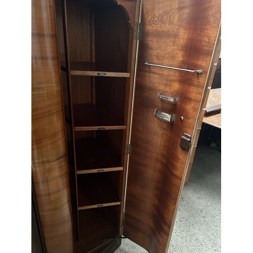 553 - Art Deco Walnut gentleman's wardrobe - Viewing section: S12