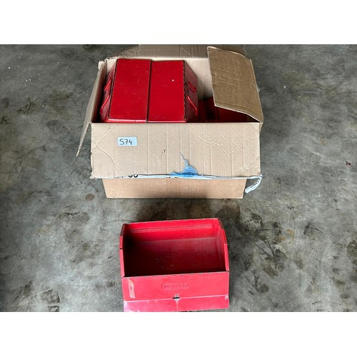 574 - Box of drapper tool boxes x6 - Viewing section: Building (if you wish to view this item, please let ... 