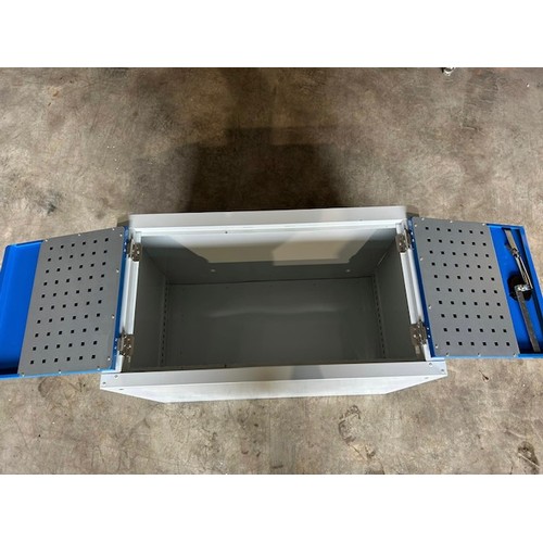 575 - Blue & Grey Keep safe Lockable Doors - Viewing section: Building (if you wish to view this item, ple... 