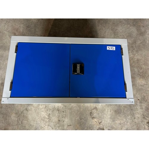 575 - Blue & Grey Keep safe Lockable Doors - Viewing section: Building (if you wish to view this item, ple... 