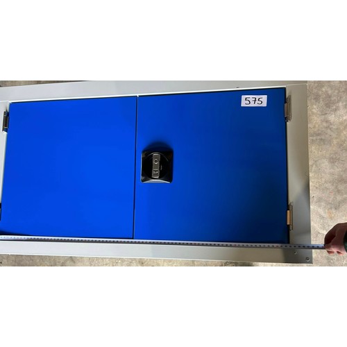 575 - Blue & Grey Keep safe Lockable Doors - Viewing section: Building (if you wish to view this item, ple... 