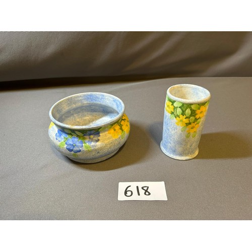 618 - Small Vase & Bowl - Viewing Section: O34