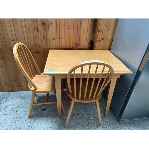 649 - Small Table & 2 x Pine Chairs - Viewing section: S12