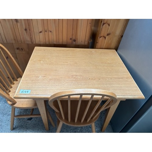 649 - Small Table & 2 x Pine Chairs - Viewing section: S12