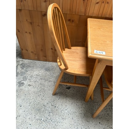 649 - Small Table & 2 x Pine Chairs - Viewing section: S12