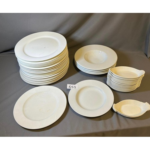 653 - Selection of White Commercial Dishes - Viewing section: O29