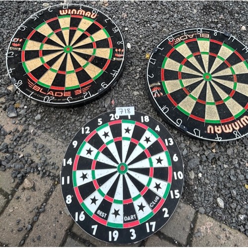 718 - 3 x Dart boards - Viewing Section: S9