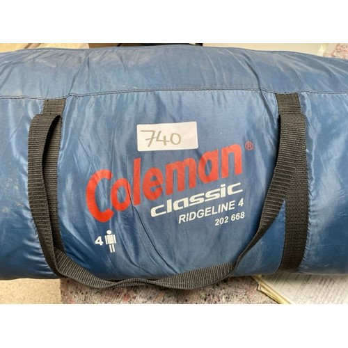 740 - Coleman Classic Rideline 4 berth tent - Viewing Section: S2