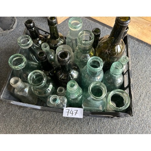 747 - Selection of vintage glass bottles - Viewing Section: S12