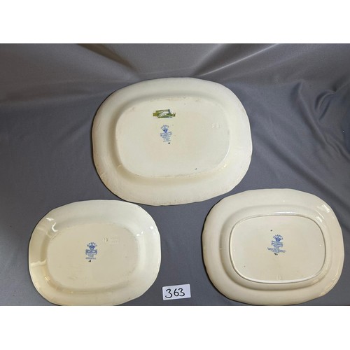 363 - 3 X Masions China Serving Platters - Viewing Section O27