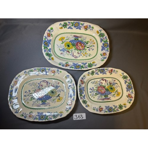 363 - 3 X Masions China Serving Platters - Viewing Section O27