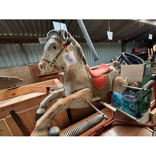 809 - Vintage spring rocking horse - Viewing Section: O12