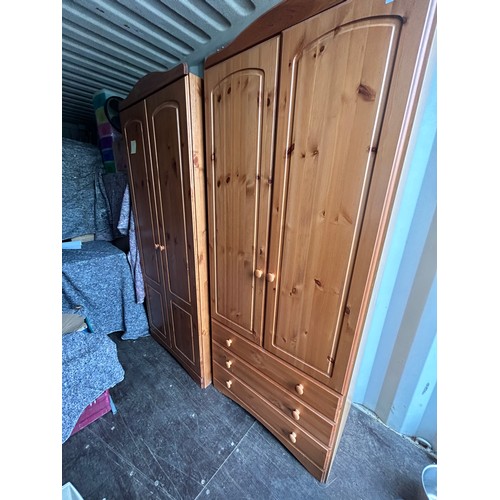 6 - Pine wardrobe with 3 x draws (192cm x 50cm x 82cm Approx.) - Viewing Section: S2