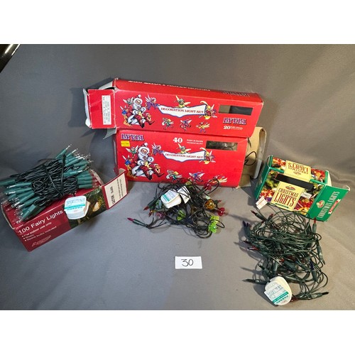 30 - Selection of Christmas lights - Viewing Section: O32