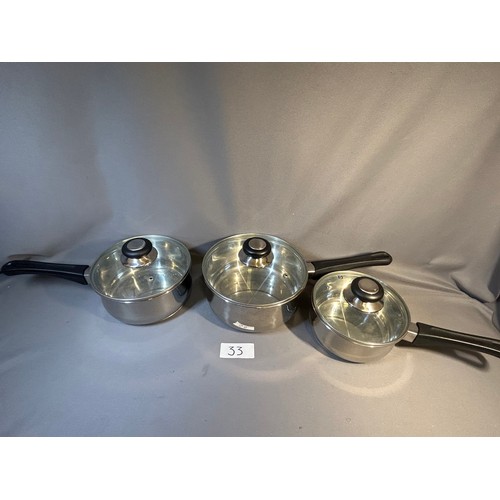 33 - 3 Piece cookware set - Viewing Section: S2