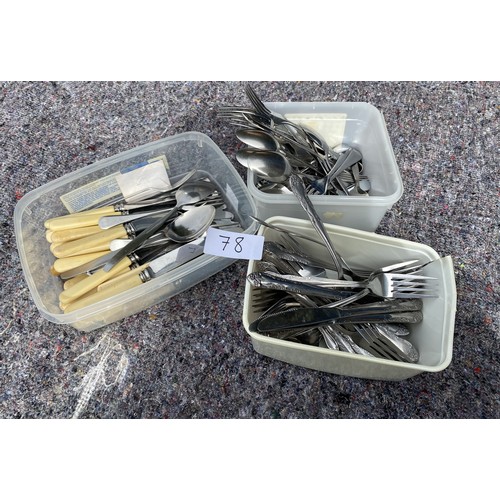 78 - Selection of stainless steel cutlery - Viewing Section: O36