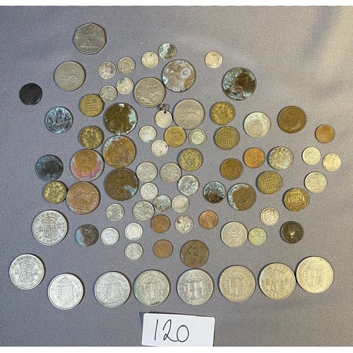 120 - Selection of various vintage coins inc half crowns - Viewing Section: O35