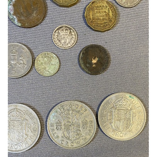 120 - Selection of various vintage coins inc half crowns - Viewing Section: O35