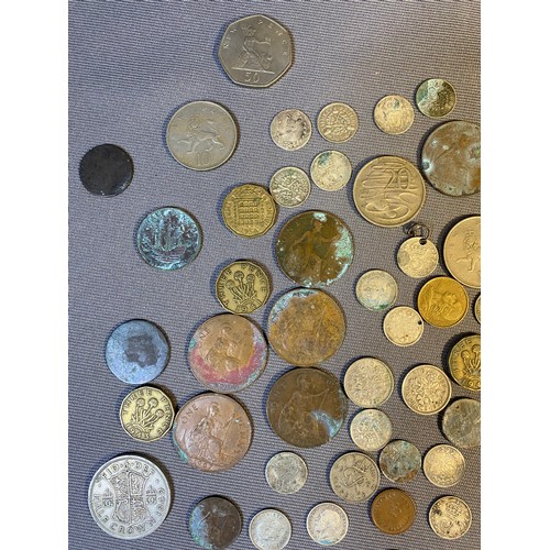 120 - Selection of various vintage coins inc half crowns - Viewing Section: O35