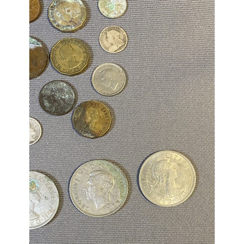 120 - Selection of various vintage coins inc half crowns - Viewing Section: O35