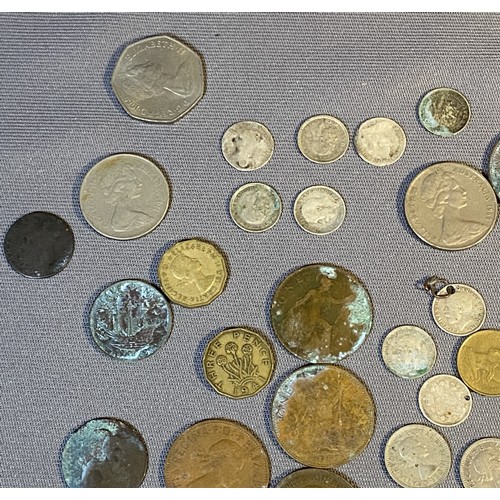 120 - Selection of various vintage coins inc half crowns - Viewing Section: O35