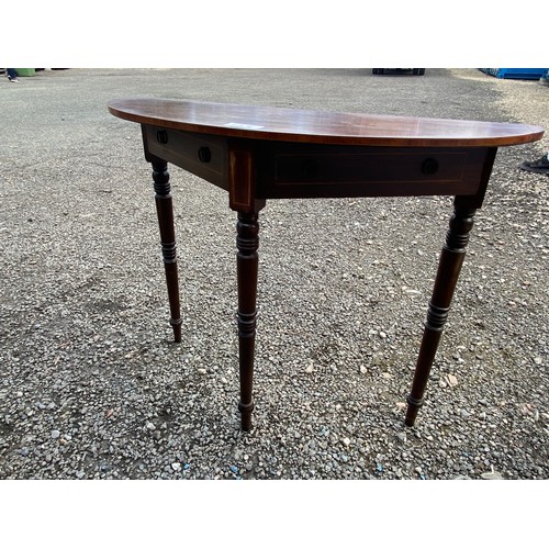 143 - Dark wood side table (90 x 31 x 74cm Approx.) - Viewing Section: S9