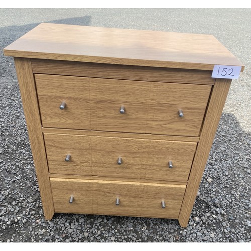 152 - 3 draw chest of draws (62 x 55 x 31cm Approx.) - Viewing Section: S9