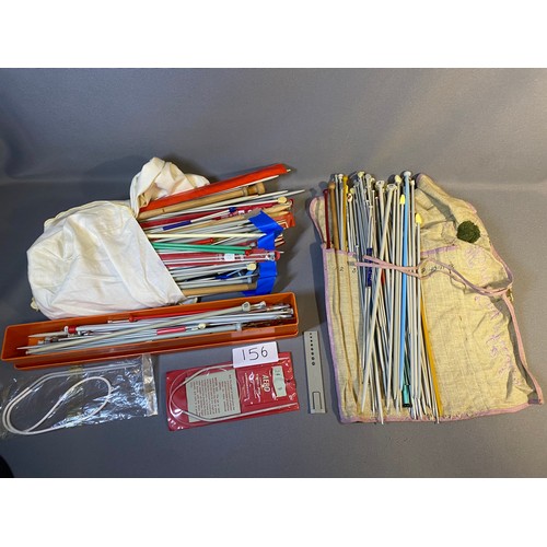 156 - Selection of various sized knitting needles  - Viewing Section: O3