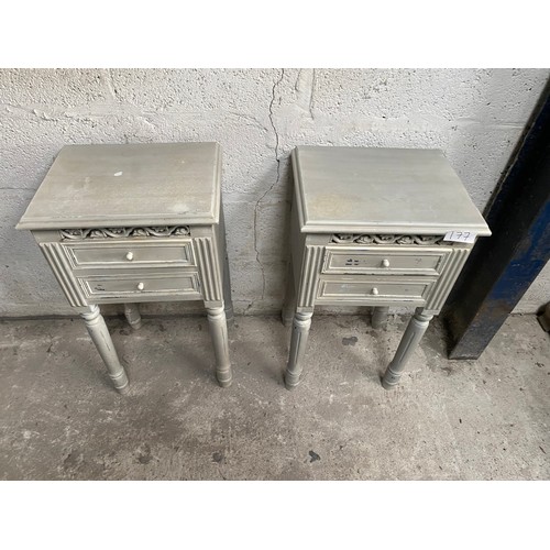 177 - 2x matching bedside tables - shabby chic style - 72 x 30 x 40cm Approx. - Viewing Section: S4