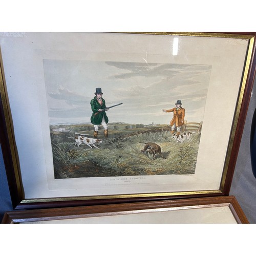 202 - Antique partridge Shooting prints (4) - Viewing Section: O30